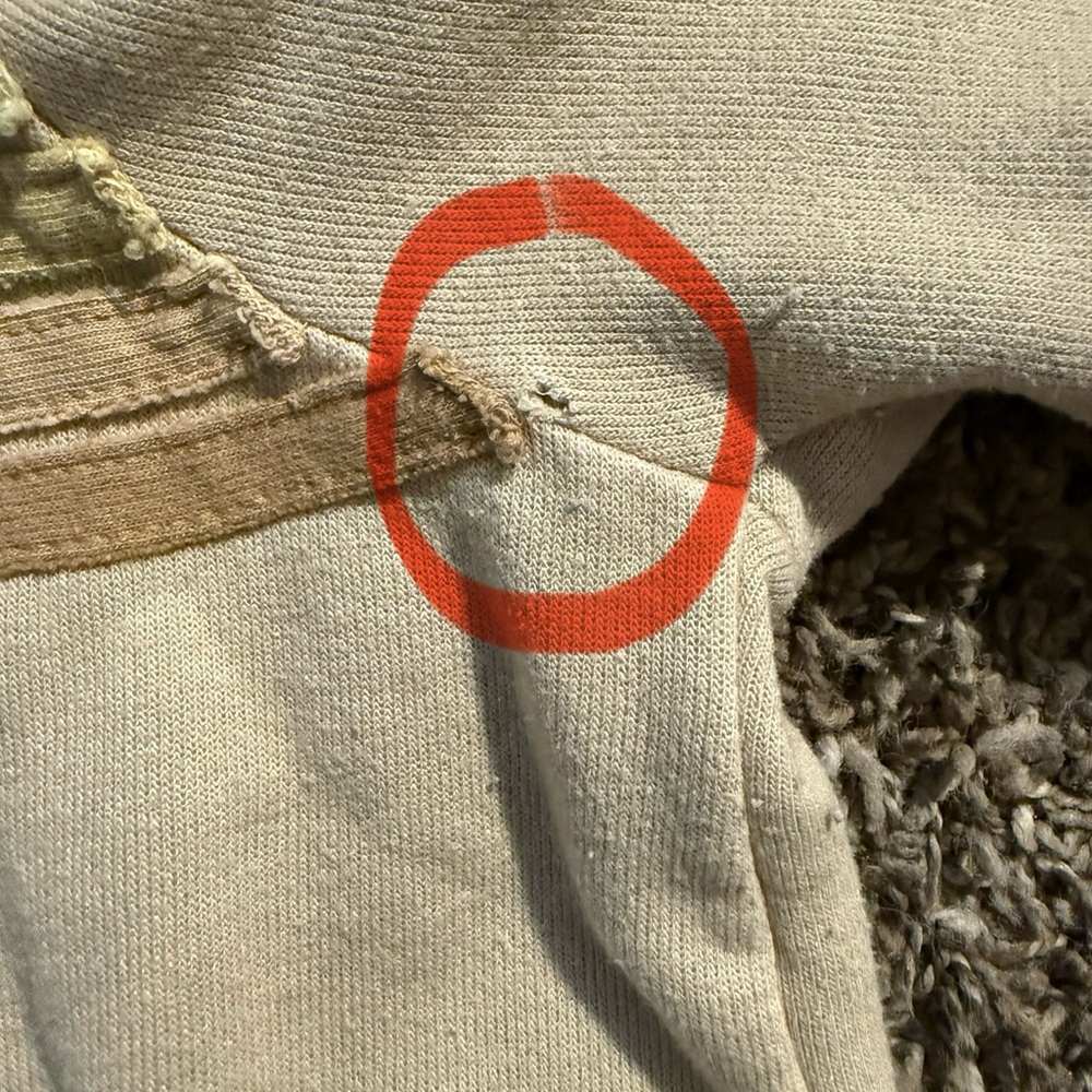 Aviator Nation 5 stripe Beige Zip-Up Hoodie - Picture 4 of 4